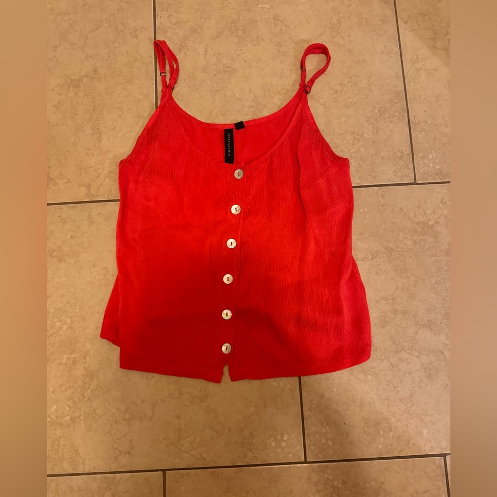 Knot Sisters red tank in size M